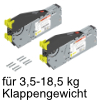 AVENTOS HS top Kraftspeicher Hochschwenkklappe 22S2800 Kraftsp.Set HS top / SD 3,5-18,5 kg