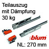550H2700B Teilauszug mit Dämpfung Tandem 550H + Blumotion, 30kg / NL 270 mm