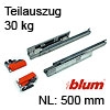 550H5000.03 Teilauszug ohne Dämpfung Blum Tandem 550H, 30 kg / NL 500 mm