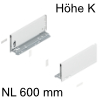 770K6002S Legrabox Zarge K (128,5 mm), seidenweiß LBX Zarge pure K - 600 mm, weiß