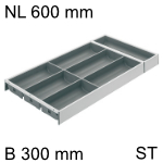 AMBIA-LINE Besteckeinsatz Stahldesign für LBX, NL 600 mm 