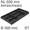 ZC7S600BS3 AMBIA-LINE Besteckeinsatz Stahl terraschwarz Ambia Einsatz 7 Schalen, 300x50,5x L574 mm terraschwarz