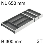 AMBIA-LINE Besteckeinsatz Stahldesign für LBX, NL 650 mm 