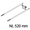 Tandem Reling-Set Inserta für Nennlänge 520 mm ZRE.483A.ID Reling NL 520 mm elox.niro2/grau