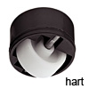 Bockrolle hart - Ø 36 mm, schwarz / weiß Tischrolle H 36 mm / Kst. schw/w