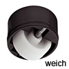 Bockrolle weich - Ø 36 mm, schwarz / grau Tischrolle W 36 mm / Kst. schw/gr