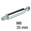 Bolzen Maxifix Stahl verzinkt für M8 B 35 mm BL 28,5 mm Bolzen Maxifix verzinkt B 35 / M8 x 9,5 mm