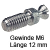 Verbindungsbolzen Rafix Standard Gewinde M6 L 12 mm Bolzen S20 verzinkt M6 / 12 mm
