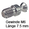 Verbindungsbolzen Rafix Standard Gewinde M6 L 7,5 mm Bolzen S20 verzinkt M6 / 7.5 mm