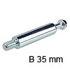 Bolzen Maxifix Standard Stahl verzinkt B 35 mm BL 28,5 mm Bolzen Maxifix S35 verz. 35 / 28,5 mm