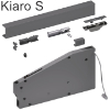 KIARO S Kappenbeschlag-Set schw. 1 Kiaro S, 1 Aluprofil / Abdeckkappen, schwarz