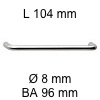 Edelstahlbügelgriff i-131 Länge 104 mm H 30 / L 104 / BA 96 / Ø 8 mm