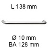 Edelstahlbügelgriff i-131 Länge 138 mm H 30 / L 138 / BA 128 / Ø 10 mm