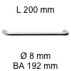 Edelstahlbügelgriff i-131 Länge 200 mm H 30 / L 200 / BA 192 / Ø 8 mm