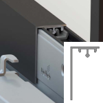 CADRO L-Profil, einseitige Abdeckung für Hettich-Auszüge 