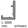 CADRO Clips-Profile für Winkel-Glasprofil 1-seitiges Clip-Profil 12,3x16,3x3000 mm, schwarz