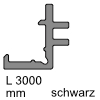 CADRO Clips-Profile für Winkel-Glasprofil 1-seitiges Clip-Profil 12,3x16,3x3000 mm - mit Auflage