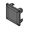 CADRO Profil-Abdeckkappen Endkappe Standard B18 x H1,8 x T18 mm - schwarz