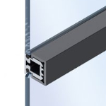 CADRO Doppel-Glasprofil für 4 mm starke Gläser 