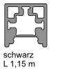 CADRO Lichtprofil Basis für LED-Bänder bis 6 mm Breite Alu-Lichtprofil 18x18x1150 mm, schwarz matt