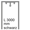 CADRO U-Profil, beidseitige Abdeckung für Hettich-Auszüge Alu-Profil 25,4x40x3000 mm, schwarz matt