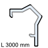 CADRO Licht-Clipsprofile für Winkel-Glasprofil Clip-Eckprofil 13,5 x18x3000 mm, transluz. / schwarz - 1 Glas / 1 geschlossene Profilseite