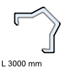 CADRO Licht-Clipsprofile für Winkel-Glasprofil Clip-Eckprofil 13,5 x13,5x3000 mm, transluz. / schwarz - 2 Glascheiben über Eck