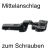 Blum Profiltürscharnier 95 Grad Mittelanschlag gedämpft 71B9650 9,5mm Blumotion-Dämpf., schraubbar schwarz