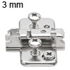 CLIP top Exzenter-Kreuzmontageplatte 3 mm / 11,5 mm 174H713ZE - 3 mm HV Zw-Anschlag