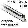 cuisio Dichtlippe für MERIVOBOX 500, graphit-transluzent seitl. Lippe cuisio, L 473 mm - für Merivobox / graphit