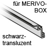 cuisio Dichtlippe für MERIVOBOX 500, schwarz-transluzent seitl. Lippe cuisio, L 473 mm - für Merivobox / schwarz