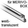 cuisio Dichtlippe für MERIVOBOX 500, weiß-transluzent seitl. Lippe cuisio, L 473 mm - für Merivobox / weiß