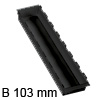 cuisio-Einzelschale 100er, schwarz-transluzent 100er cuisio Schale schwarz, B 103 / L 473 mm