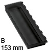 cuisio-Einzelschale 150er, schwarz-transluzent 150er cuisio Schale schwarz, B 153 / L 473 mm