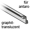 cuisio Dichtlippe für antaro 500, graphit-transluzent seitl. Lippe cuisio, L 473 mm - für antaro / graphit