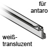 cuisio Dichtlippe für antaro 500, weiß-transluzent seitl. Lippe cuisio, L 473 mm - für antaro / weiß