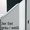 cuisioFLEX Schubladen Einsatz, 2er/3er od. 4er Set, H 130 mm Einsatz 3er Set cuisioFLEX, grau/weiß-transluzent