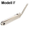 Klappenbeschlag Modell F, für Deckel aus Holz oder mit Aluminiumrahmen Klappenstütze Maxi up - Modell F
