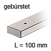 Edelstahl-Möbelfuß gebürstet L 100 mm Möbelfuß Edelst. gebürstet 100 mm