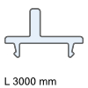 CADRO Diffusionsprofil mit Steg für Glasböden Kst.-Bodenprofil 14x8,7x3000 mm, transluzent für LED-Band