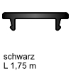 CADRO Diffusionsprofil / Kabelabdeckung Kst.-Profil 14x3,7x1750 mm, schwarz matt zur Kabelabdeckung
