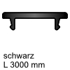 CADRO Diffusionsprofil / Kabelabdeckung Kst.-Profil 14x3,7x3000 mm, schwarz matt zur Kabelabdeckung