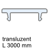 CADRO Diffusionsprofil / Kabelabdeckung Kst.-Profil 14x3,7x3000 mm, transluzent für LED-Band