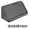 Eckverbinder mit Kappe dunkelbraun B 44 mm Eckverbinder dunkelbraun 44 x 21 x 21 mm