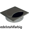 Kabeldurchlass "Q", Ø 80 mm - Kantenmaß 90 x 90 mm - edelstahl finish