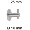 Edelstahl-Haken Länge 25 mm Kleiderhaken Ø 10 / L 25 mm