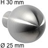 Edelstahlknopf i-158 Höhe 30 mm Ø 25 / H 30 mm