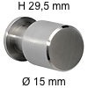 Edelstahlknopf i-326 Höhe 29,5 mm Ø 15 / H 29,5 mm
