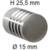 Edelstahlknopf i-327 Höhe 25,5 mm Ø 15 / H 25,5 mm