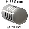 Edelstahlknopf i-327 Höhe 33,5 mm Ø 20 / H 33,5 mm